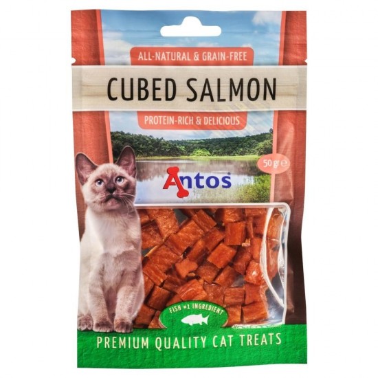 Cat treats cubed zalm 50 gr 1623996516